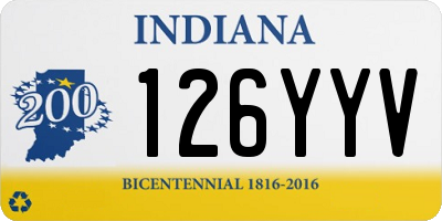IN license plate 126YYV