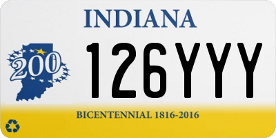 IN license plate 126YYY