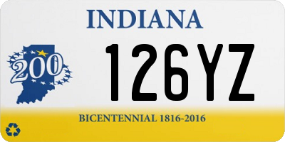 IN license plate 126YZ