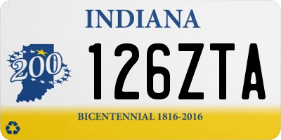 IN license plate 126ZTA