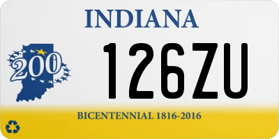 IN license plate 126ZU