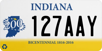 IN license plate 127AAY