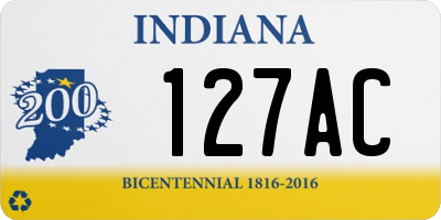 IN license plate 127AC