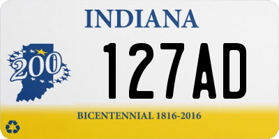 IN license plate 127AD