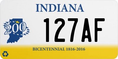 IN license plate 127AF