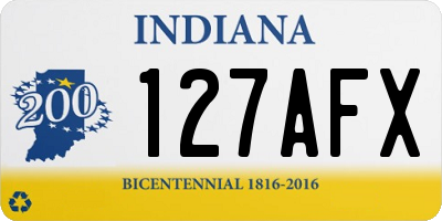 IN license plate 127AFX