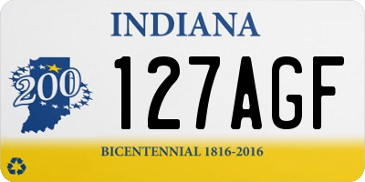 IN license plate 127AGF