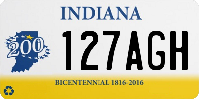 IN license plate 127AGH