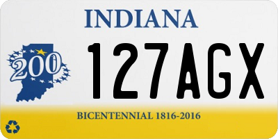 IN license plate 127AGX