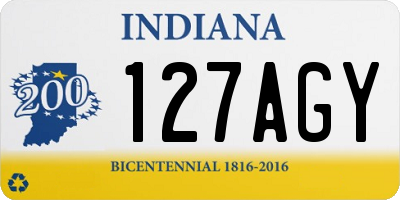 IN license plate 127AGY