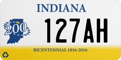 IN license plate 127AH