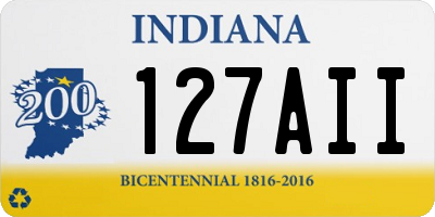 IN license plate 127AII