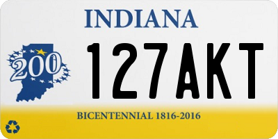 IN license plate 127AKT
