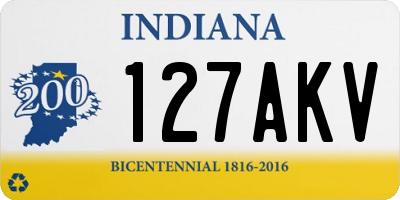 IN license plate 127AKV