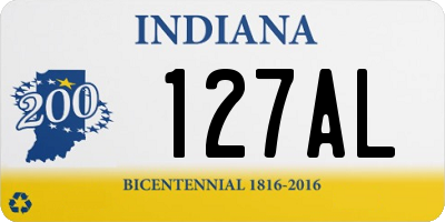 IN license plate 127AL