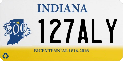 IN license plate 127ALY