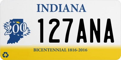 IN license plate 127ANA