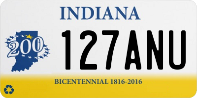 IN license plate 127ANU