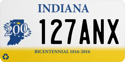 IN license plate 127ANX
