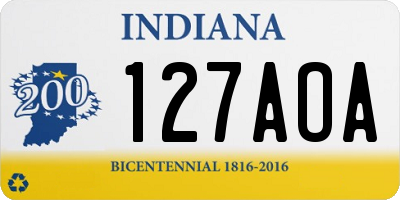 IN license plate 127AOA