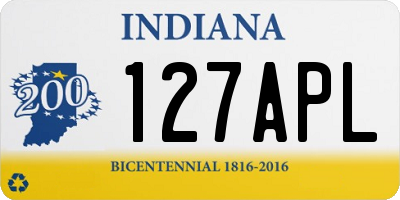 IN license plate 127APL