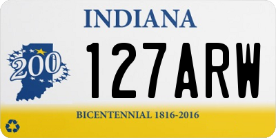 IN license plate 127ARW