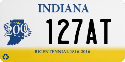 IN license plate 127AT
