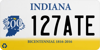 IN license plate 127ATE
