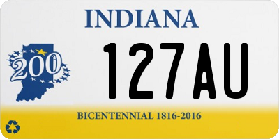 IN license plate 127AU