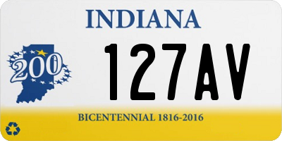 IN license plate 127AV