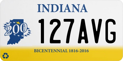 IN license plate 127AVG