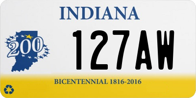 IN license plate 127AW