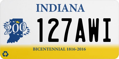IN license plate 127AWI