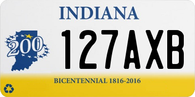 IN license plate 127AXB