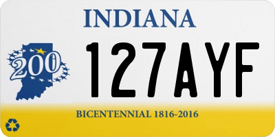 IN license plate 127AYF