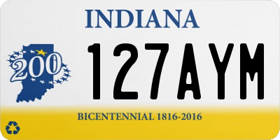 IN license plate 127AYM