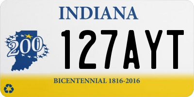 IN license plate 127AYT