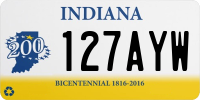 IN license plate 127AYW