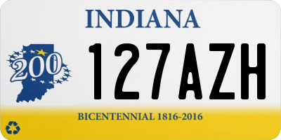 IN license plate 127AZH