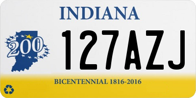 IN license plate 127AZJ