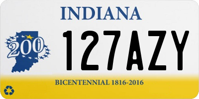 IN license plate 127AZY