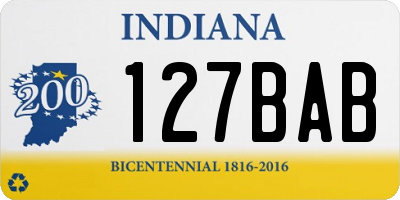 IN license plate 127BAB