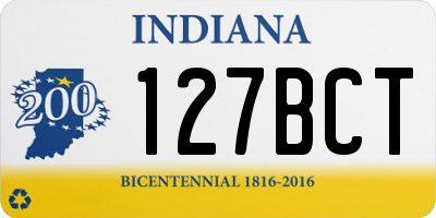 IN license plate 127BCT