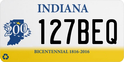 IN license plate 127BEQ