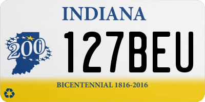 IN license plate 127BEU