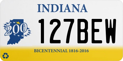 IN license plate 127BEW