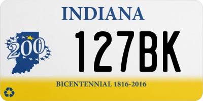 IN license plate 127BK