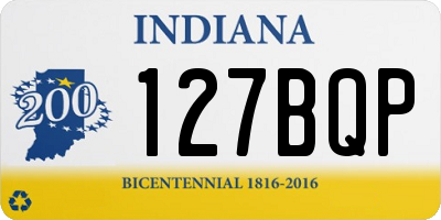 IN license plate 127BQP