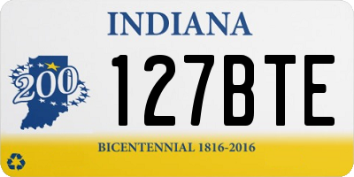 IN license plate 127BTE