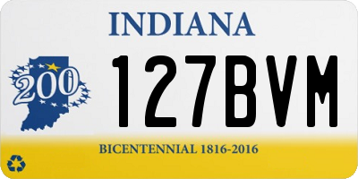 IN license plate 127BVM